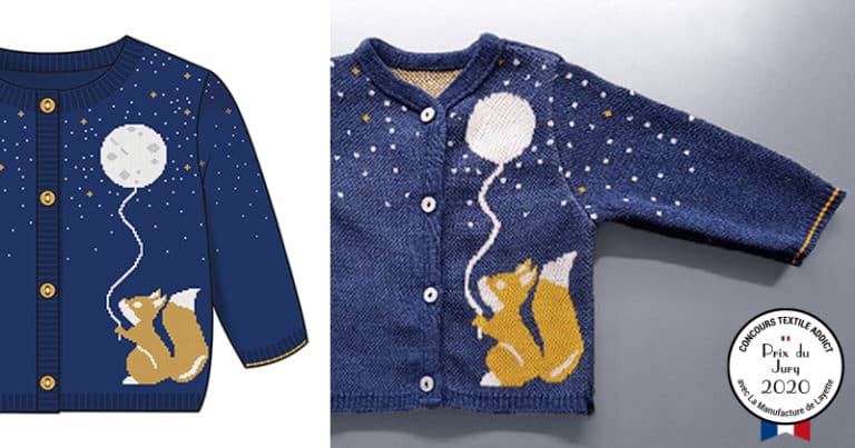 tricotage motif jacquard laureat concours textileaddict 2020