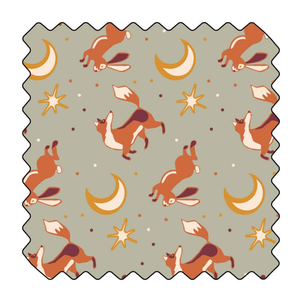 Emilie Malet - Motif Lièvre et Renard