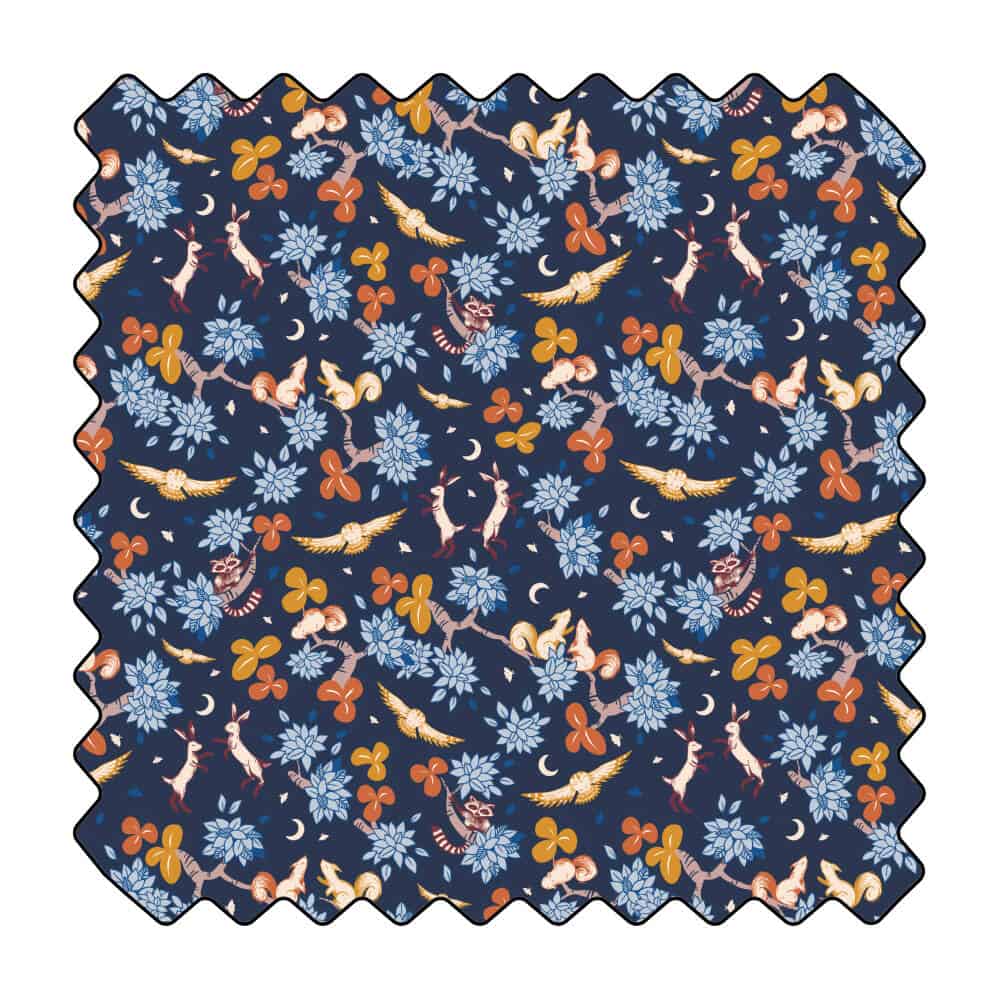 Motif Gouchault Marlène animaux au crépuscule